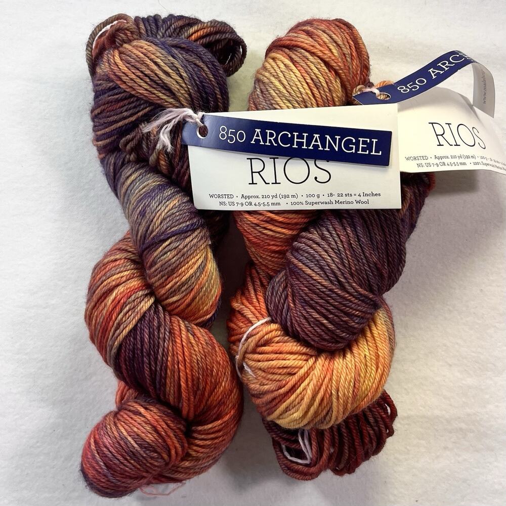 Lot Of Two Skeins Malabrigo Rios Archangel Yarn